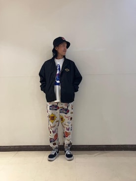 「HYSTERIC GLAMOUR（ヒステリックグラマー）のアイテム（スウェットパンツ）」を使った、hyshmt01さん（メンズ・171cm）の冬コーディネート