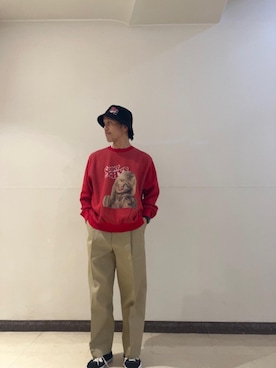 「HYSTERIC GLAMOUR（ヒステリックグラマー）のアイテム（チノパンツ）」を使った、hyshmt01さん（メンズ・171cm）の冬コーディネート