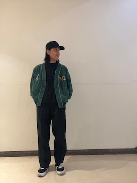 「HYSTERIC GLAMOUR（ヒステリックグラマー）のアイテム（チノパンツ）」を使った、hyshmt01さん（メンズ・171cm）の冬コーディネート