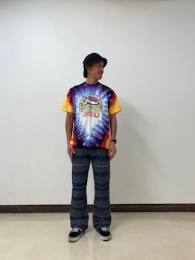 「アイテム（Tシャツ/カットソー、その他）」を使った、hyshmt01さん（メンズ・171cm）の夏コーディネート