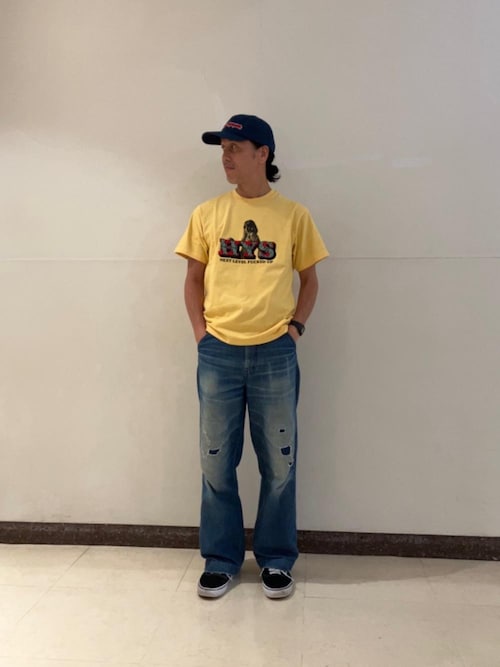 DUR加工 ワイドデニムパンツ