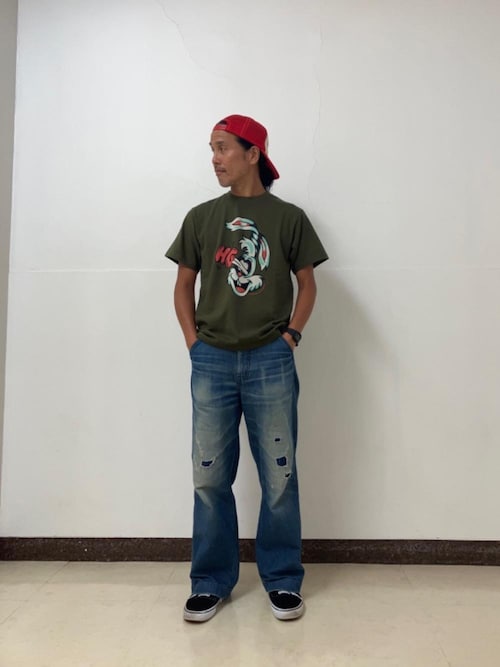 DUR加工 ワイドデニムパンツ