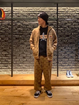 「HYSTERIC GLAMOUR（ヒステリックグラマー）のBAD ASS LOGO柄 スウェットパンツ（その他パンツ）」を使った、hyshmt01さん（メンズ・171cm）の秋コーディネート