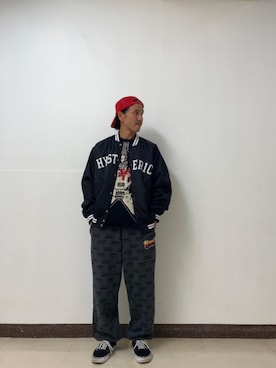 「アイテム（スタジャン）」を使った、hyshmt01さん（メンズ・171cm）の秋コーディネート