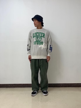 「アイテム（スウェット）」を使った、hyshmt01さん（メンズ・171cm）の秋コーディネート