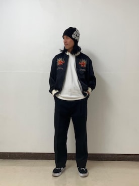 「HYSTERIC GLAMOUR（ヒステリックグラマー）のアイテム（チノパンツ）」を使った、hyshmt01さん（メンズ・171cm）の秋コーディネート