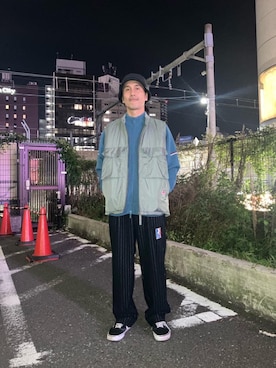 「HYSTERIC GLAMOUR（ヒステリックグラマー）のアイテム（ハット）」を使った、hyshmt01さん（メンズ・171cm）の秋コーディネート