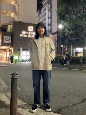 「HYSTERIC GLAMOUR（ヒステリックグラマー）のストレートデニムパンツ（デニムパンツ、ブルー系）」を使った、hyshmt01さん（メンズ・172cm）の春コーディネート