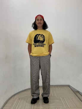 「HYSTERIC GLAMOUR（ヒステリックグラマー）のMULTI HYSTERIC SKULL Tシャツ（Tシャツ/カットソー、イエロー系）」を使った、hyshmt01さん（メンズ・172cm）の夏コーディネート