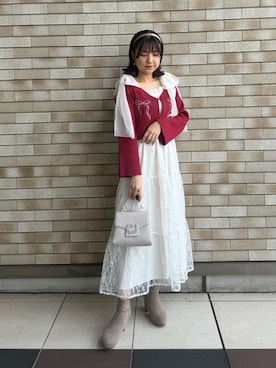 「レッドコーデ」｜ゆうたんさん（レディース・160cm）の秋コーディネート