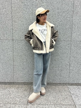「MAJESTIC LEGON（マジェスティックレゴン）のアイテム（キャップ）」を使った、ゆうたんさん（レディース・160cm）の秋コーディネート