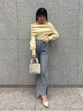 「黄色コーデ」｜ゆうたんさん（レディース・160cm）の春コーディネート