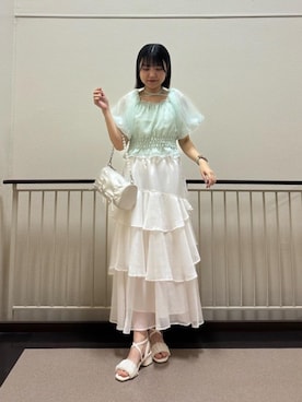 「アイテム（イヤリング、その他）」を使った、ゆうたんさん（レディース・160cm）の夏コーディネート