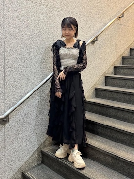 「アイテム（スニーカー）」を使った、ゆうたんさん（レディース・160cm）の秋コーディネート