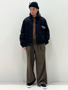 「417 EDIFICE（フォーワンセブンエディフィス）のアイテム（パンツ）」を使った、417 officialさん（メンズ・170cm）の冬コーディネート