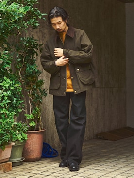「Barbour（バブアー）のアイテム（ナイロンジャケット）」を使った、417 officialさん（メンズ・178cm）の秋コーディネート