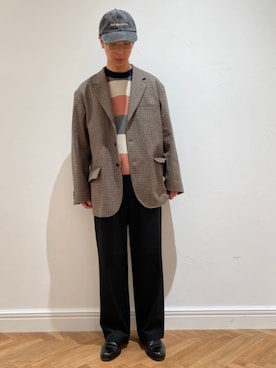 「417 EDIFICE（フォーワンセブンエディフィス）のアイテム（その他アウター）」を使った、417 officialさん（メンズ・173cm）の秋コーディネート