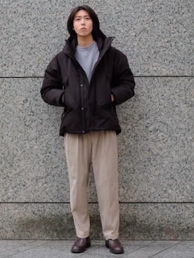 「ALLIED FEATHER+DOWN（アライドフェザーダウン）のアイテム（ジャケット/アウター）」を使った、417 officialさん（メンズ・179cm）の冬コーディネート