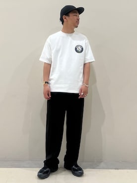 「417 EDIFICE（フォーワンセブンエディフィス）のアイテム（Tシャツ/カットソー）」を使った、417 officialさん（メンズ・174cm）の春コーディネート
