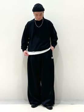 「417 EDIFICE（フォーワンセブンエディフィス）のアイテム（スウェット）」を使った、417 officialさん（メンズ・170cm）の秋コーディネート