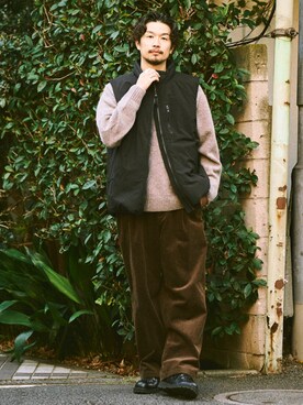 「417 EDIFICE（フォーワンセブンエディフィス）のアイテム（トップス）」を使った、417 officialさん（メンズ・178cm）の冬コーディネート