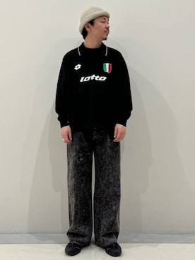 「417 EDIFICE（フォーワンセブンエディフィス）のアイテム（パンツ）」を使った、417 officialさん（メンズ・174cm）の冬コーディネート