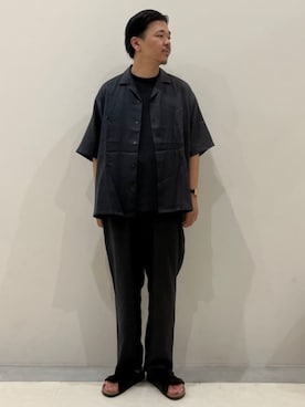 「417 EDIFICE（フォーワンセブンエディフィス）のアイテム（スラックス）」を使った、417 officialさん（メンズ・174cm）の夏コーディネート