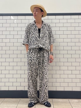 「417 EDIFICE（フォーワンセブンエディフィス）のアイテム（その他パンツ）」を使った、417 officialさん（メンズ・175cm）の夏コーディネート