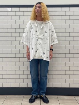 「417 EDIFICE（フォーワンセブンエディフィス）のアイテム（Tシャツ/カットソー）」を使った、417 officialさん（メンズ・166cm）の夏コーディネート
