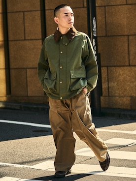 「Barbour（バブアー）のアイテム（ナイロンジャケット）」を使った、417 officialさん（メンズ・166cm）の冬コーディネート