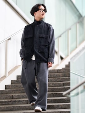 417 officialさん（メンズ・171cm）の春コーディネート