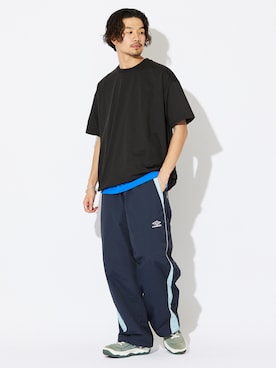 「417 EDIFICE（フォーワンセブンエディフィス）のアイテム（Tシャツ/カットソー）」を使った、417 officialさん（メンズ・178cm）の夏コーディネート