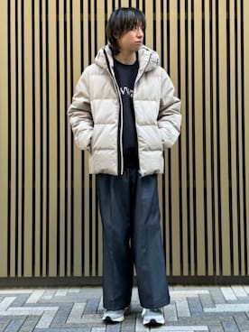「ALLIED FEATHER+DOWN（アライドフェザーダウン）のアイテム（ジャケット/アウター）」を使った、417 officialさん（メンズ・168cm）の冬コーディネート