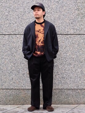 「417 EDIFICE（フォーワンセブンエディフィス）のアイテム（帽子）」を使った、417 officialさん（メンズ・178cm）の秋コーディネート