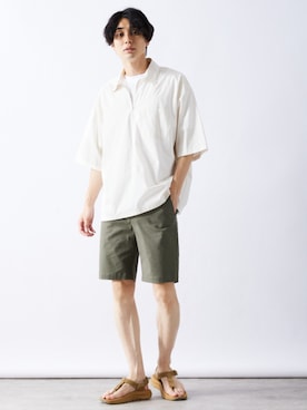 「417 EDIFICE（フォーワンセブンエディフィス）のアイテム（チノパンツ）」を使った、417 officialさん（メンズ・180cm）の夏コーディネート