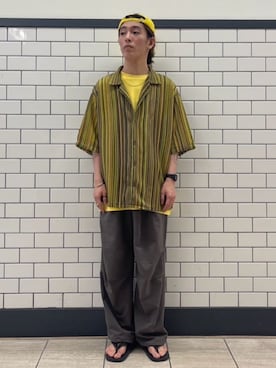 「417 EDIFICE（フォーワンセブンエディフィス）のアイテム（Tシャツ/カットソー）」を使った、417 officialさん（メンズ・166cm）の夏コーディネート