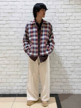 「MANEBU（マネブ）のアイテム」を使った、417 officialさん（メンズ・172cm）の秋コーディネート