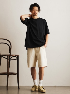 「417 EDIFICE（フォーワンセブンエディフィス）のアイテム（Tシャツ/カットソー）」を使った、417 officialさん（メンズ・178cm）の春コーディネート