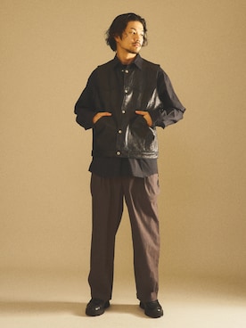 「417 EDIFICE（フォーワンセブンエディフィス）のアイテム（その他アウター）」を使った、417 officialさん（メンズ・178cm）の秋コーディネート
