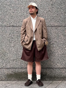 「417 EDIFICE（フォーワンセブンエディフィス）のアイテム（帽子）」を使った、417 officialさん（メンズ・172cm）の夏コーディネート