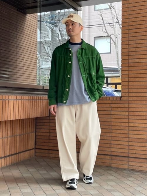 セール】”フレンチワーク” ワイドデニムパンツ セットアップ着用可