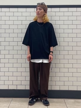 「417 EDIFICE（フォーワンセブンエディフィス）のアイテム（Tシャツ/カットソー）」を使った、417 officialさん（メンズ・166cm）の夏コーディネート
