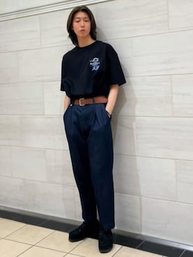 「417 EDIFICE（フォーワンセブンエディフィス）のアイテム（Tシャツ/カットソー）」を使った、417 officialさん（メンズ・179cm）の夏コーディネート