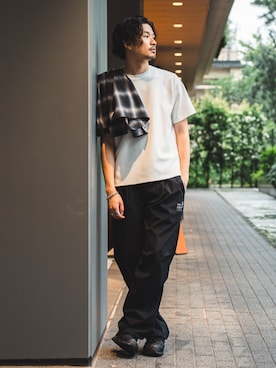 「417 EDIFICE（フォーワンセブンエディフィス）のアイテム（その他パンツ）」を使った、417 officialさん（メンズ・178cm）の夏コーディネート