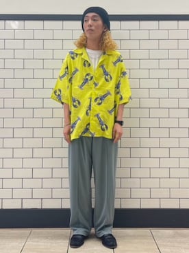 「417 EDIFICE（フォーワンセブンエディフィス）のアイテム（Tシャツ/カットソー）」を使った、417 officialさん（メンズ・166cm）の夏コーディネート