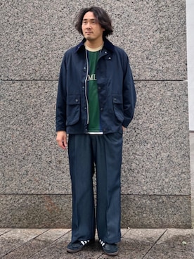 「Barbour（バブアー）のアイテム（ナイロンジャケット）」を使った、417 officialさん（メンズ・183cm）の秋コーディネート