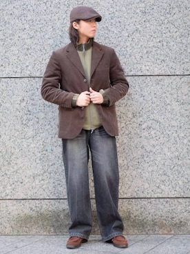 「417 EDIFICE（フォーワンセブンエディフィス）のアイテム（その他アウター）」を使った、417 officialさん（メンズ・179cm）の冬コーディネート