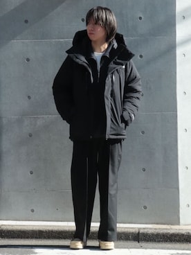 「417 EDIFICE（フォーワンセブンエディフィス）のアイテム（パンツ）」を使った、417 officialさん（メンズ・168cm）の冬コーディネート