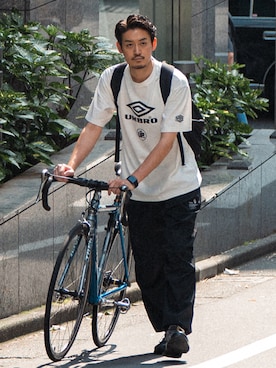 「417 EDIFICE（フォーワンセブンエディフィス）のアイテム（その他パンツ）」を使った、417 officialさん（メンズ・177cm）の夏コーディネート