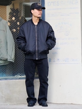 「417 EDIFICE（フォーワンセブンエディフィス）のアイテム（帽子）」を使った、417 officialさん（メンズ・173cm）の冬コーディネート